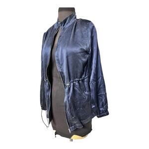 Lily Silk Lightweight Drawstring Jacket S Luxury Minimalist Utility Sporty Chic